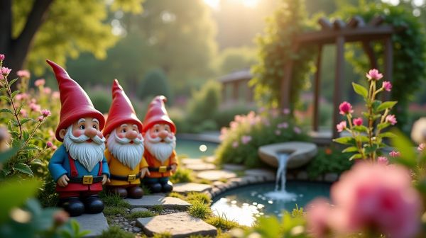 Choose playful garden gnome designs to enhance your outdoor decor